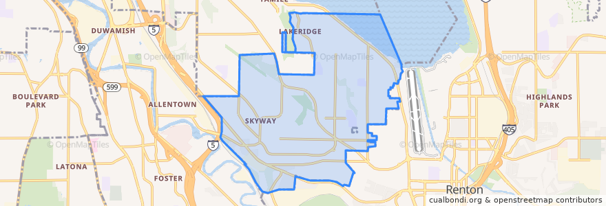 Mapa de ubicacion de Bryn Mawr-Skyway.