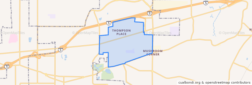 Mapa de ubicacion de Tanglewilde-Thompson Place.