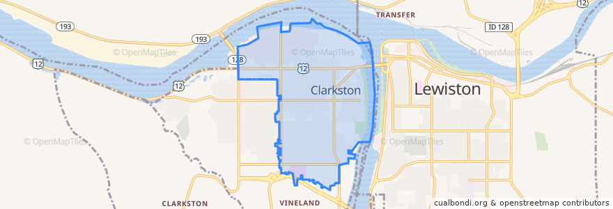 Mapa de ubicacion de Clarkston.