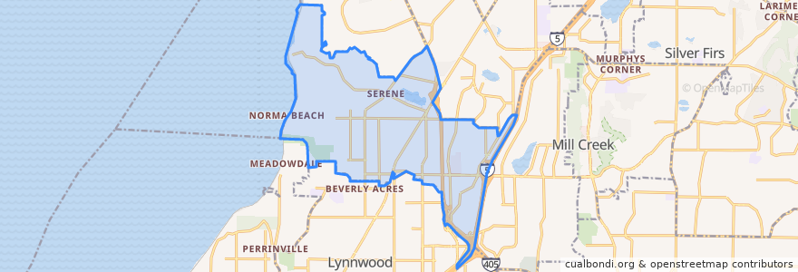 Mapa de ubicacion de Picnic Point-North Lynnwood.