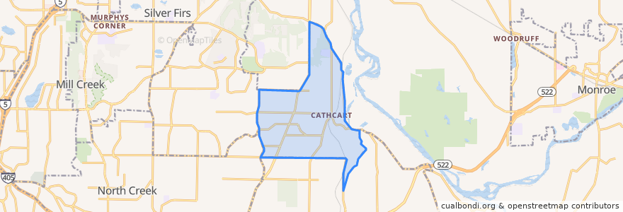 Mapa de ubicacion de Cathcart.