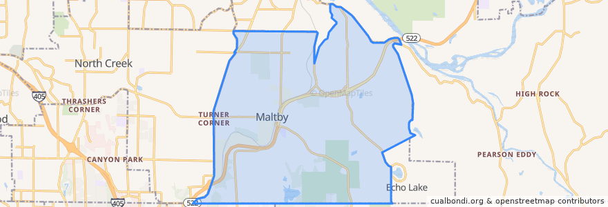 Mapa de ubicacion de Maltby.