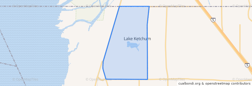 Mapa de ubicacion de Lake Ketchum.