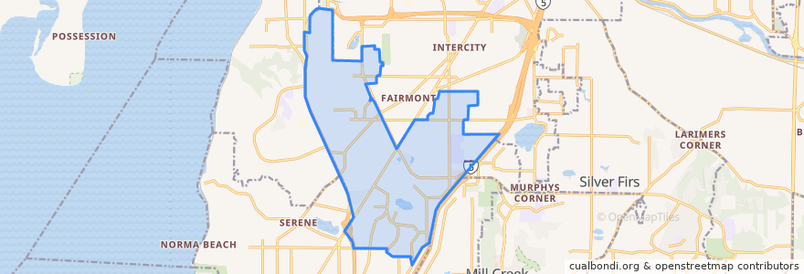 Mapa de ubicacion de Paine Field-Lake Stickney.