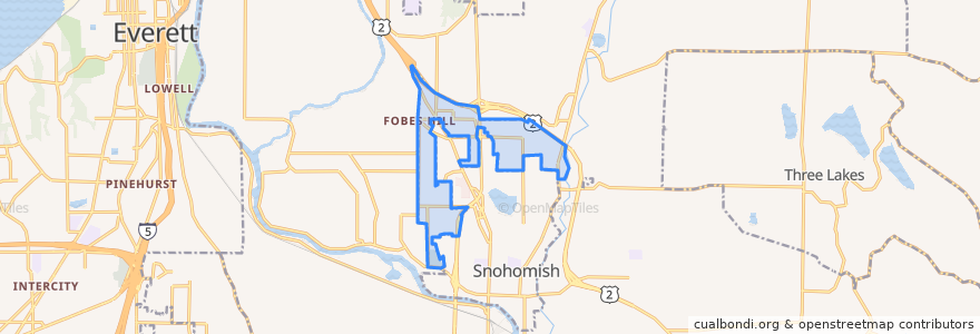 Mapa de ubicacion de Northwest Snohomish.