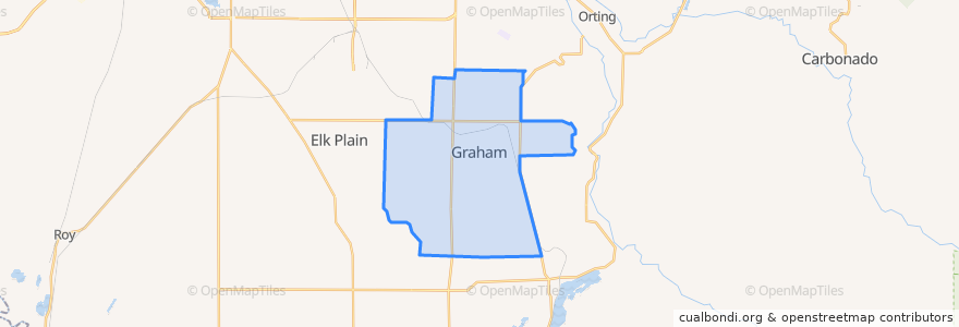 Mapa de ubicacion de Graham.