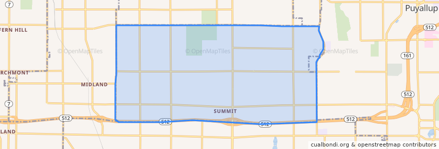 Mapa de ubicacion de Summit.