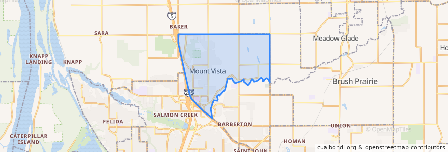 Mapa de ubicacion de Mount Vista.