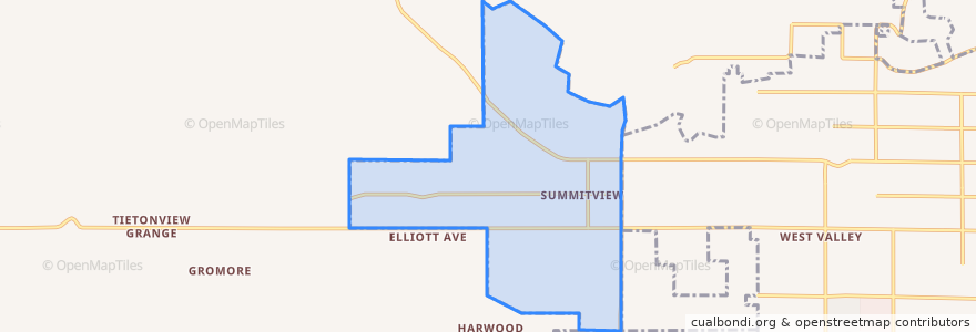 Mapa de ubicacion de Summitview.