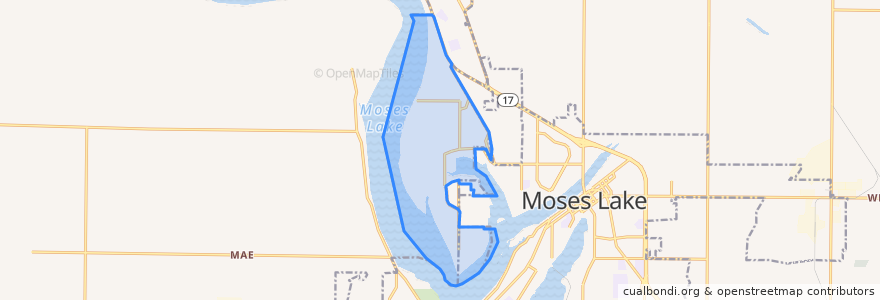 Mapa de ubicacion de Cascade Valley.