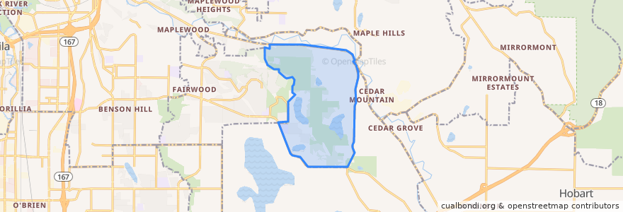 Mapa de ubicacion de Maple Heights-Lake Desire.