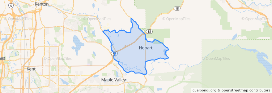 Mapa de ubicacion de Hobart.