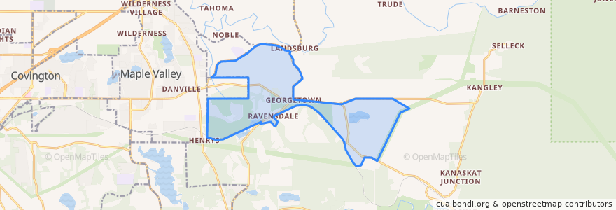 Mapa de ubicacion de Ravensdale.