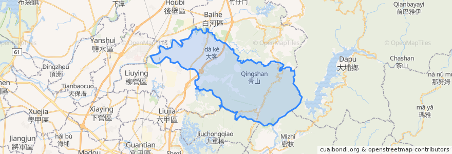 Mapa de ubicacion de Dongshan.