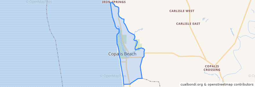 Mapa de ubicacion de Copalis Beach.