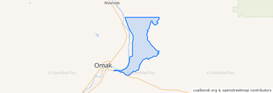 Mapa de ubicacion de North Omak.