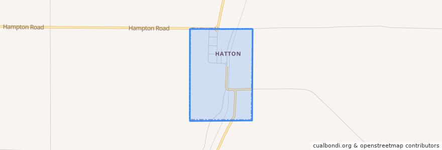 Mapa de ubicacion de Hatton.