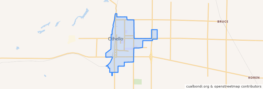 Mapa de ubicacion de Othello.