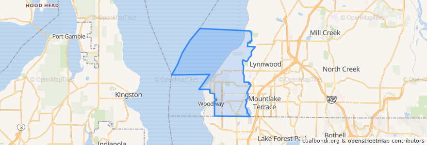 Mapa de ubicacion de Edmonds.
