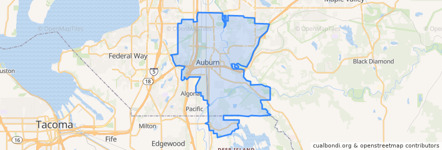 Mapa de ubicacion de Auburn.