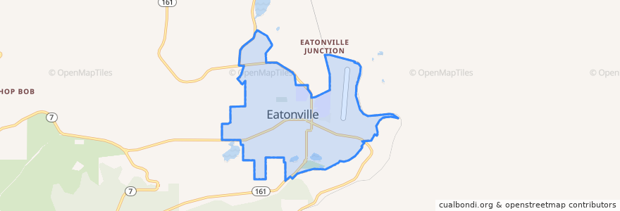 Mapa de ubicacion de Eatonville.