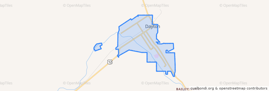 Mapa de ubicacion de Dayton.