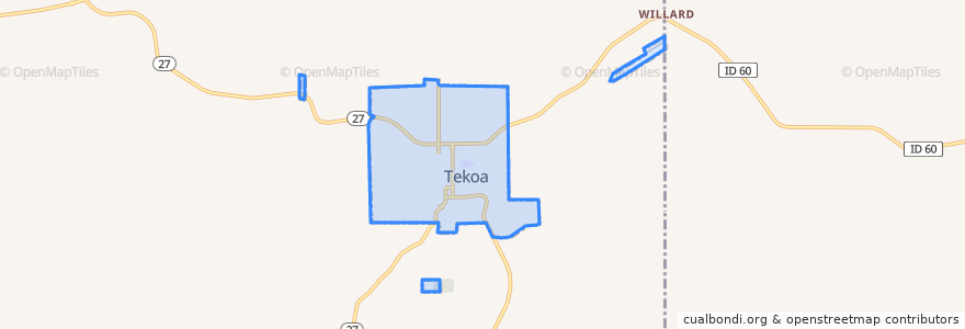 Mapa de ubicacion de Tekoa.