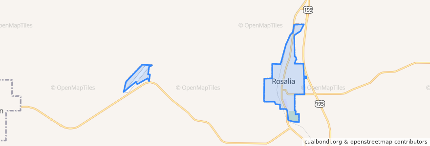 Mapa de ubicacion de Rosalia.