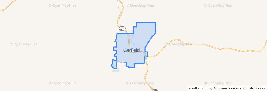 Mapa de ubicacion de Garfield.