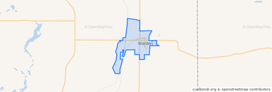 Mapa de ubicacion de Warden.