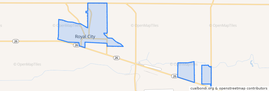Mapa de ubicacion de Royal City.