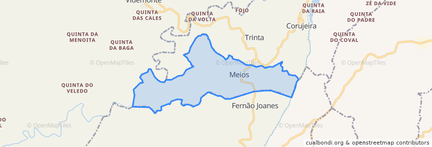 Mapa de ubicacion de Meios.