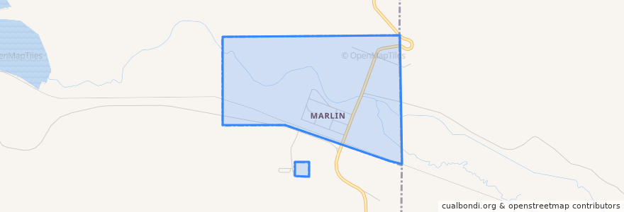 Mapa de ubicacion de Marlin.