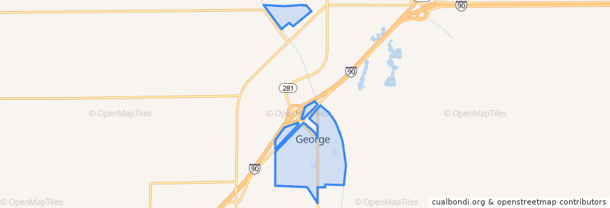 Mapa de ubicacion de George.
