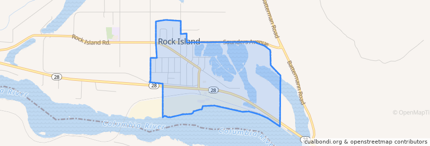 Mapa de ubicacion de Rock Island.