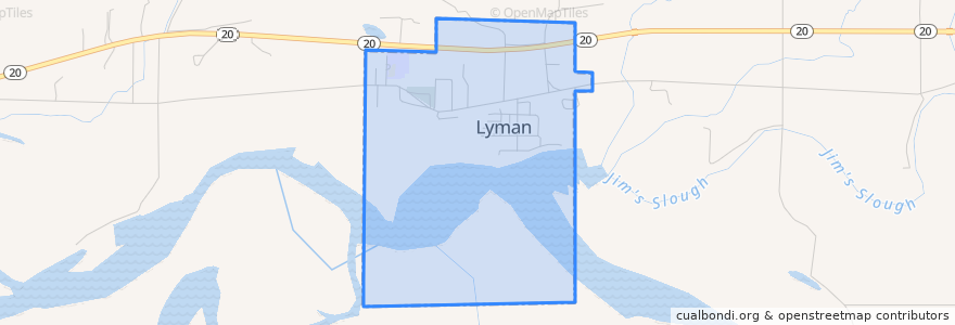 Mapa de ubicacion de Lyman.