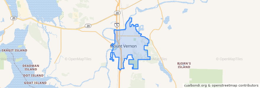 Mapa de ubicacion de Mount Vernon.