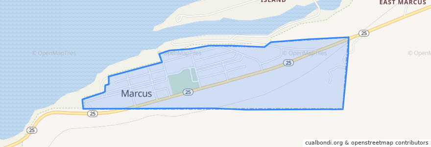Mapa de ubicacion de Marcus.