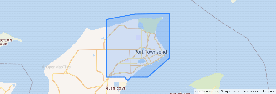 Mapa de ubicacion de Port Townsend.