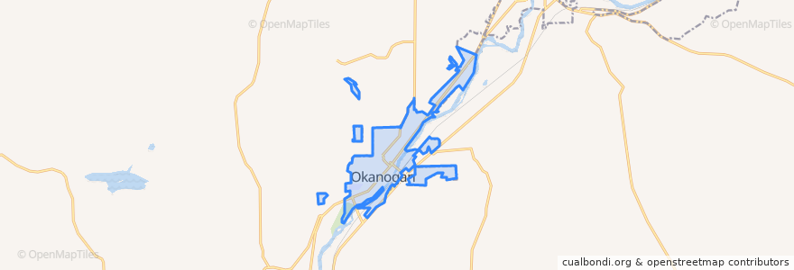 Mapa de ubicacion de Okanogan.