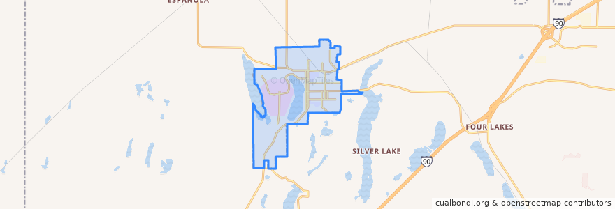Mapa de ubicacion de Medical Lake.