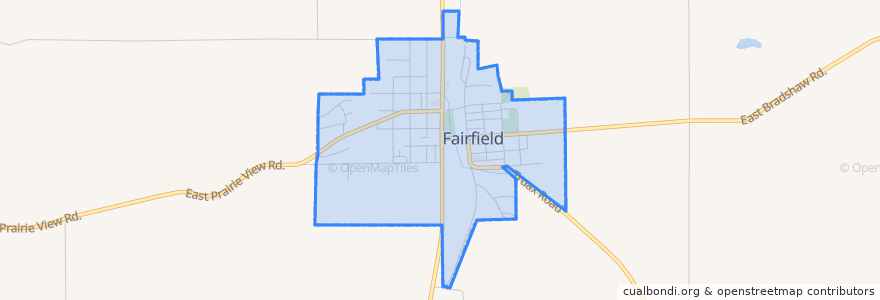 Mapa de ubicacion de Fairfield.