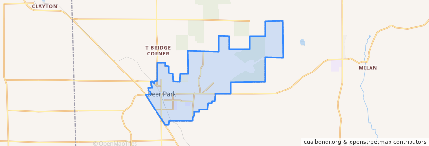 Mapa de ubicacion de Deer Park.