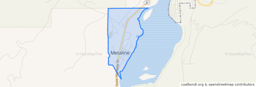 Mapa de ubicacion de Metaline.