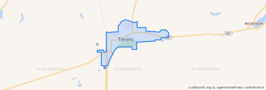 Mapa de ubicacion de Tenino.