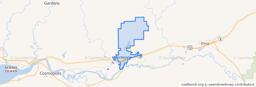 Mapa de ubicacion de Montesano.