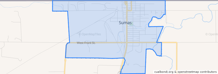 Mapa de ubicacion de Sumas.
