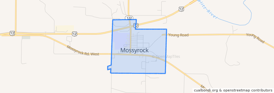 Mapa de ubicacion de Mossyrock.