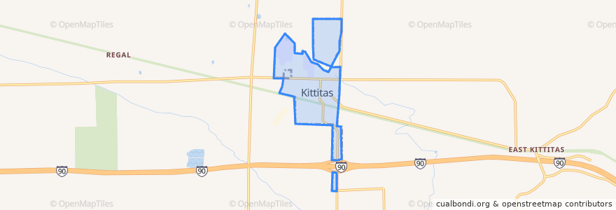 Mapa de ubicacion de Kittitas.