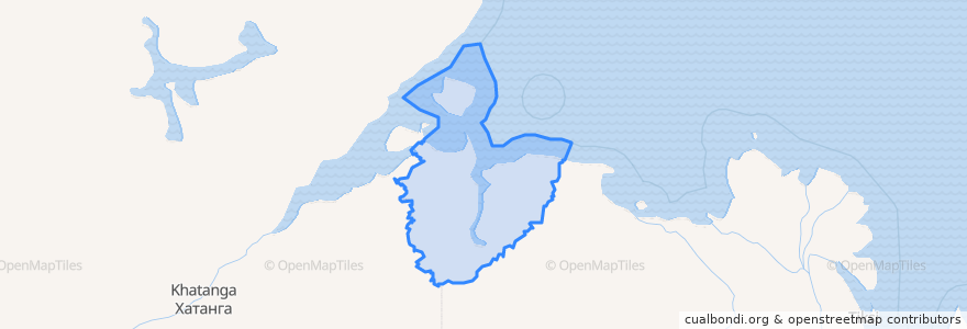 Mapa de ubicacion de Юрюнг-Хаинский национальный (долганский) наслег.